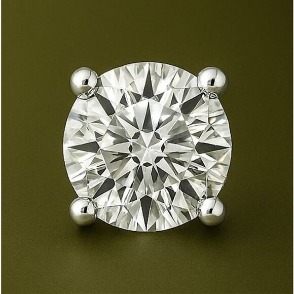 1 CT Lab Grown Diamond Stud Earrings 14K Solid Gold White G VS NWT Appraisal - Picture 3 of 7